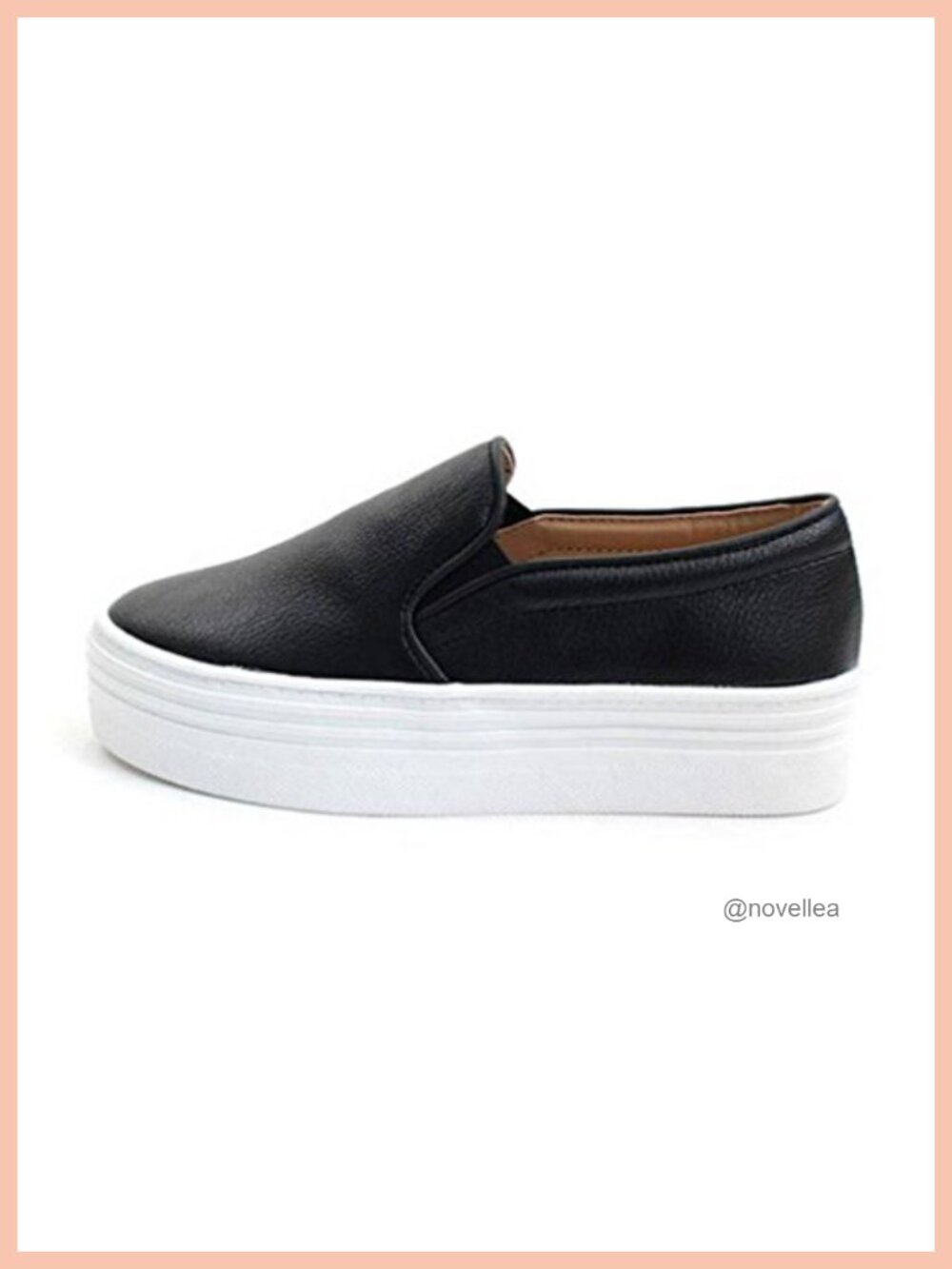 Women's Faux Leather Slip-On Platform Sneakers Casual Comfort
